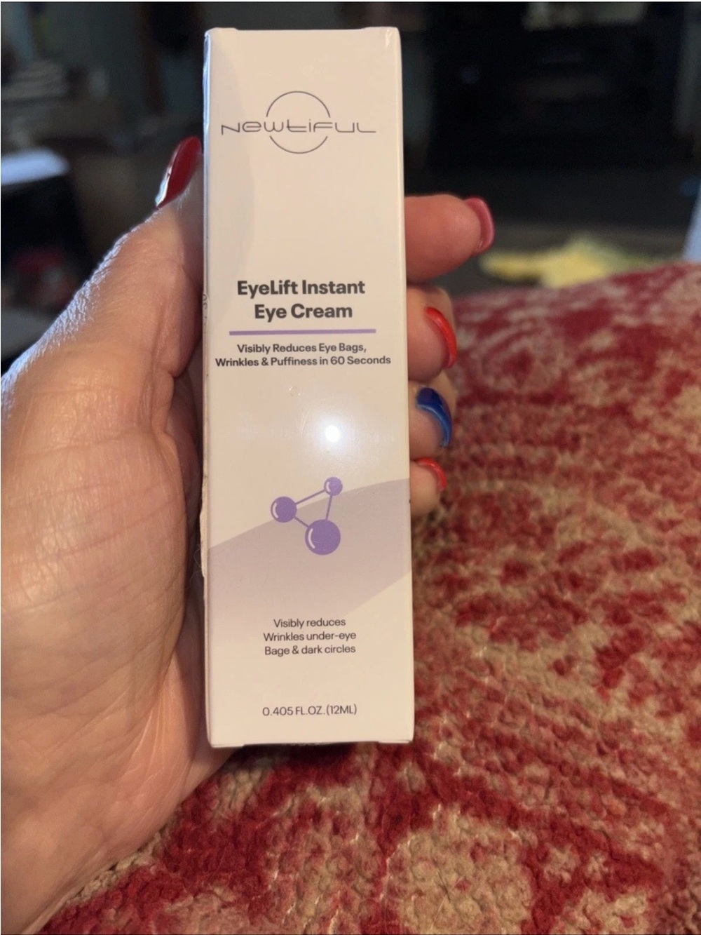 Newtiful EyeLift Instant Eye Cream - White & Purple Packaging
